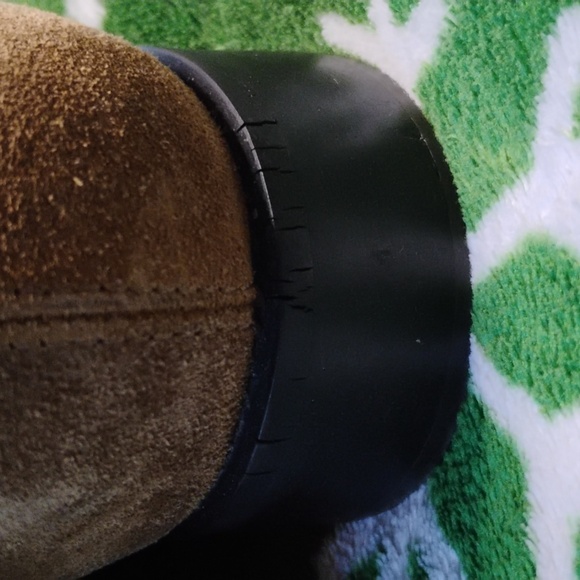 Brown Suede Fur-Lined Boots - Picture 6 of 8